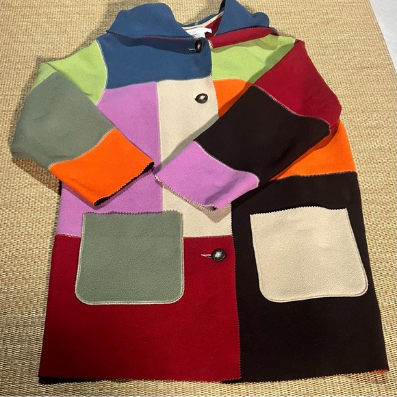 Susan Bristol Color Block Patchwork Coat Vintage Size Small Great Condition - Picture 4 of 15
